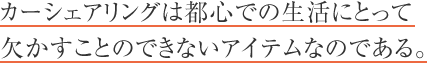 カーシェアリングは都心での生活にとって欠かすことのできないアイテムなのである。