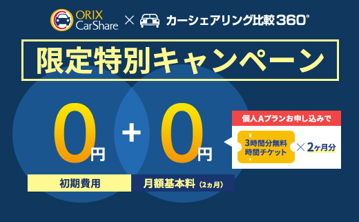 オリックスカーシェア 限定特別キャンペーン